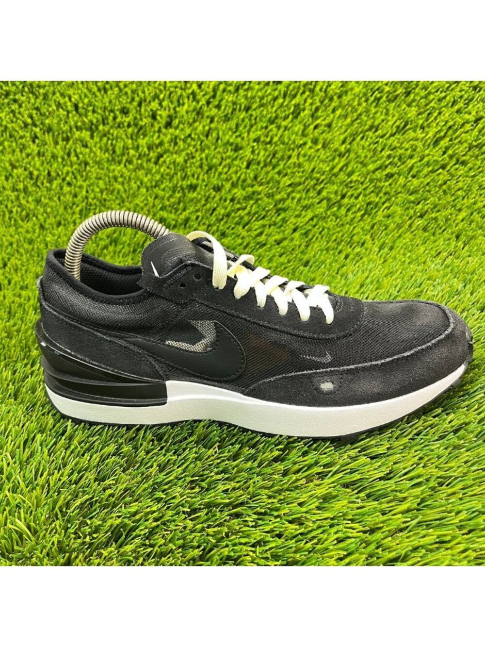 Nike Waffle One Boys Size 6.5Y Black Athletic Casual Walking Shoes Sneakers